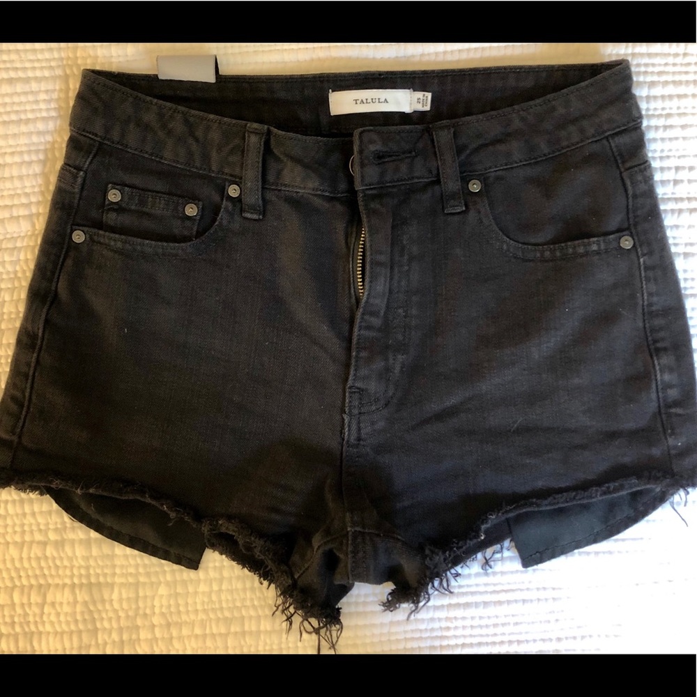 Aritzia Talula Black Jean Shorts